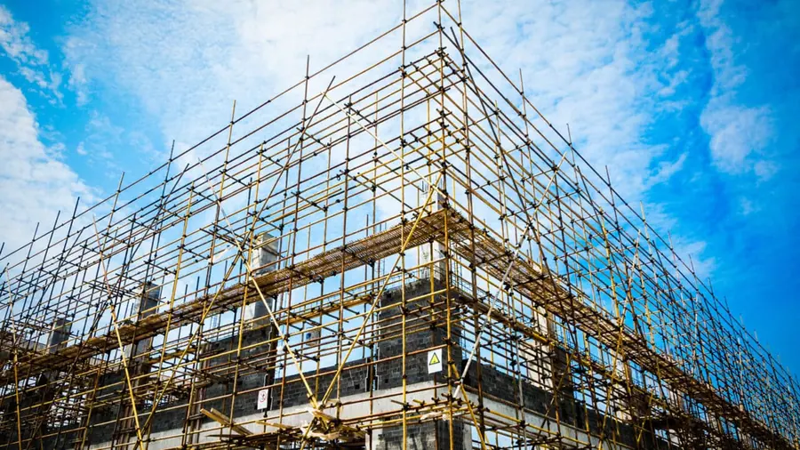 Scaffolding on building